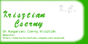 krisztian cserny business card